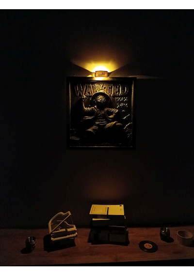 Büyük Kaptan Luffy Junior Işıklı Kabartma Tablo El Yapımı Siya