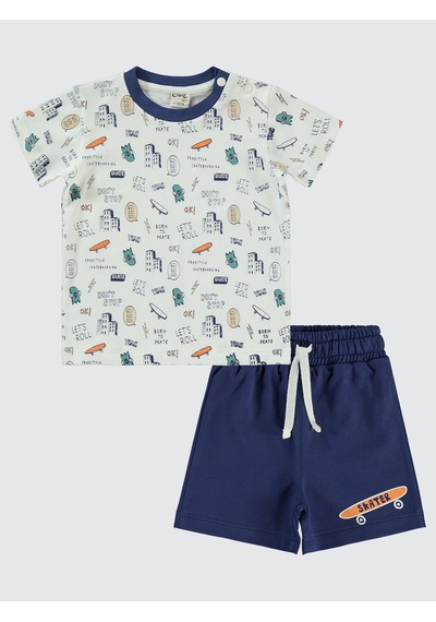 Civil Baby Erkek Bebek Takım 3'lü Set 6-18 Ay Lacivert Lacivert