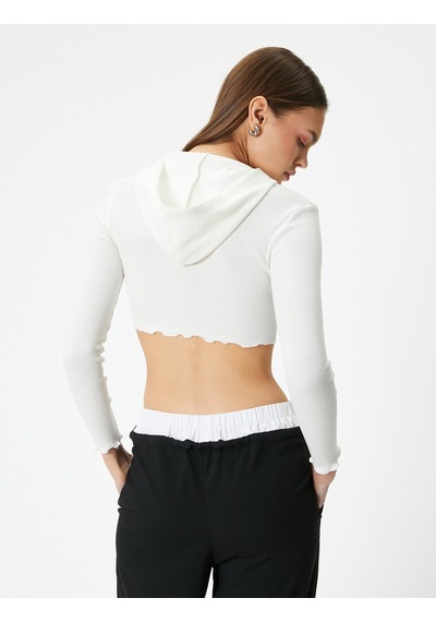 Koton Crop Kapüşonlu Fermuarlı Hırka Uzun Kollu Slim Fit Ekru 5wal90001ık Ekru Koton Crop Kapüşonlu Fermuarlı Hırka Uzun Kollu Slim Fit Ekru 5wal90001ık Ekru
