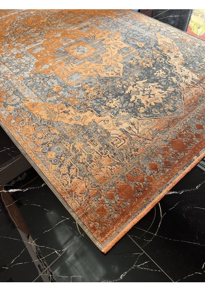 Elexus Halı Diamond 3774 Terra Koyu Gri Salon Halısı