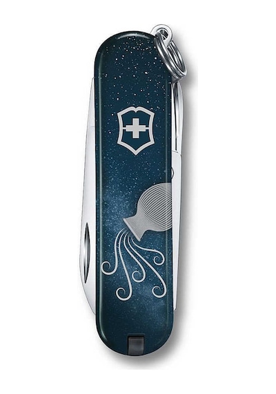 Victorinox 0.6223.2aqu Classic Sd Zodiac Signs 58mm Kamp Çakısı, Kova Burcu Mavi
