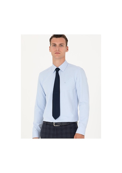Pierre Cardin Slim Fit Uzun Kollu Basic Gömlek 50277778-vr003 Mavi