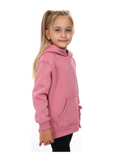 Toontoy Kız Çocuk Oversize Kapüşonlu Cepli Nakış Baskılı Yırtmaçlı Sweatshirt - 3 İplik Şardonlu Gül Kurusu Toontoy Kız Çocuk Oversize Kapüşonlu Cepli Nakış Baskılı Yırtmaçlı Sweatshirt - 3 İplik Şardonlu Gül Kurusu