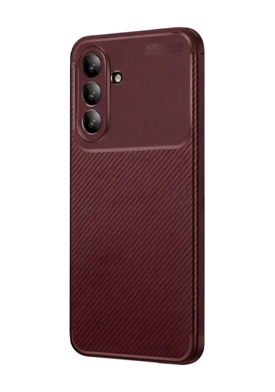 Newface Samsung Uyumlu Galaxy A26 Kılıf Auto Focus Karbon Kapak - Bordo Bordo