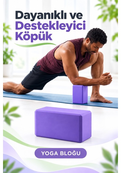 1 Adet Yoga Bloğu Eva Yüksek Yoğunluklu Yoga Block Köpük Pilates Yoga Blok Çok Renkli