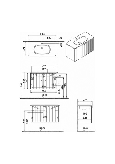 Root Groove Lavabo Dolabı Kapaklı 100 Cm Gri 69312 Root Groove Lavabo Dolabı Kapaklı 100 Cm Gri 69312