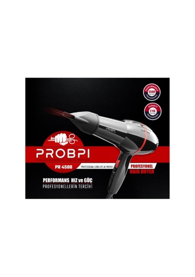 Tr Pr 4500 Profesyonel Saç Kurutma Makinesi, Siyah, Vigo Saç Şekillendirici İle Uyumlu