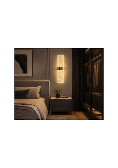 Bubbleflux Trio Large 51 Cm Modern Tasarım Led Aplik - Duvar Lambası - Gold - Pilli - Günışığı Altın