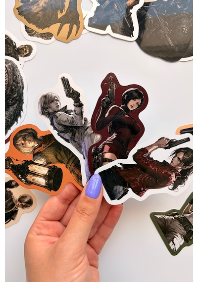 Resident Evil Legends 23 Parça Büyük Sticker Paketi Suya Dayanıklı Laptop Termos Telefon Etiket Seti