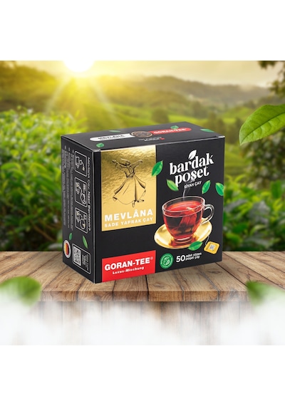 Mevlana Çay Siyah Bardak Poşet 50'li