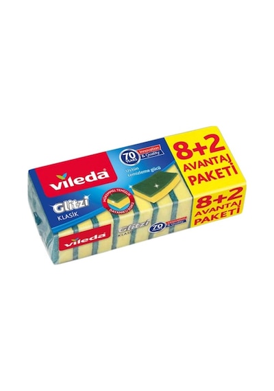 Vileda Glitzi Bulaşık Süngeri 8+2'li Paket 16'li Paket