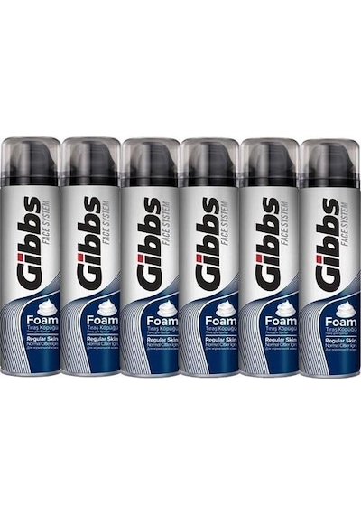GİBBS TIRAŞ KÖPÜĞÜ REGULAR 200ML x 6 ADET