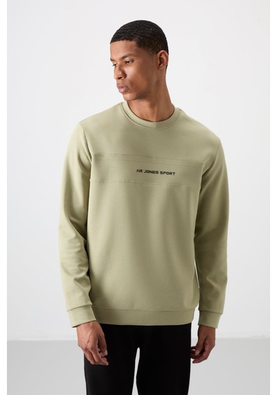 Tommy Life Çağla - Siyah Pamuklu Kalın Yumuşak Dokulu Comfort Fit Baskılı Erkek Eşofman Takım - 85253 Yeşil - Siyah