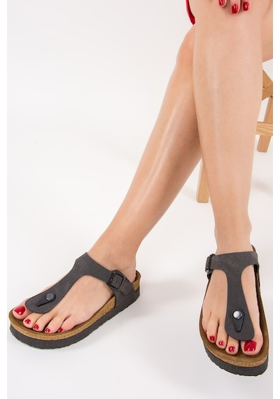Fox Shoes Füme Kadın Terlik B777731002