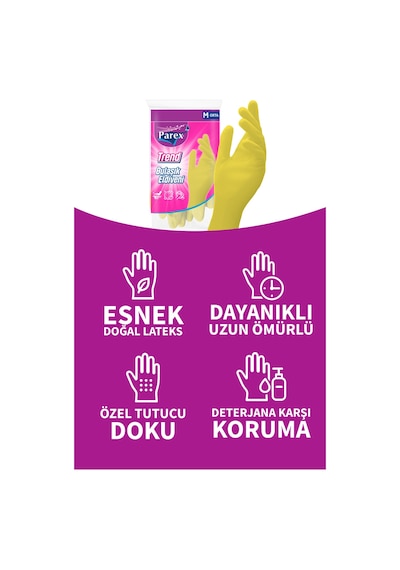 Trend Bulaşık Eldiveni Orta Boy İkili Set