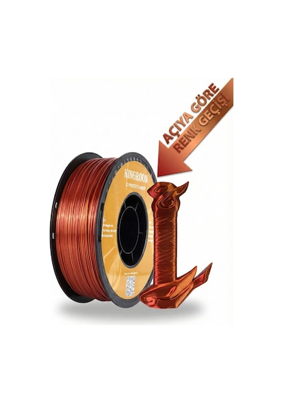 Çift Renkli Silk Pla Altın & Bakır Antik Metal Tonu -1.75mm 1kg - Açıya Göre Renk Değiştirir Hc250