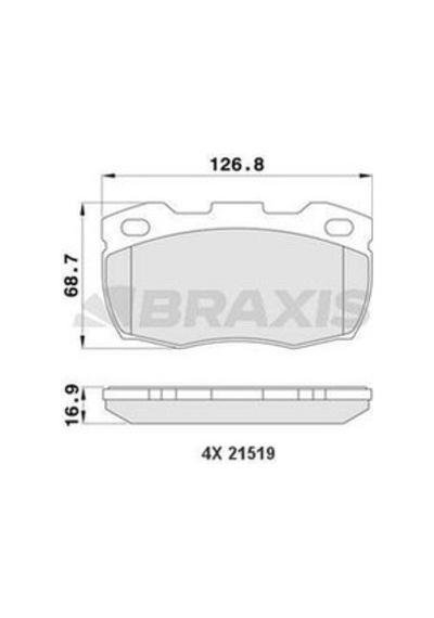 Braxis Aa0165 Fren Balatası Ön Defender Stc1275