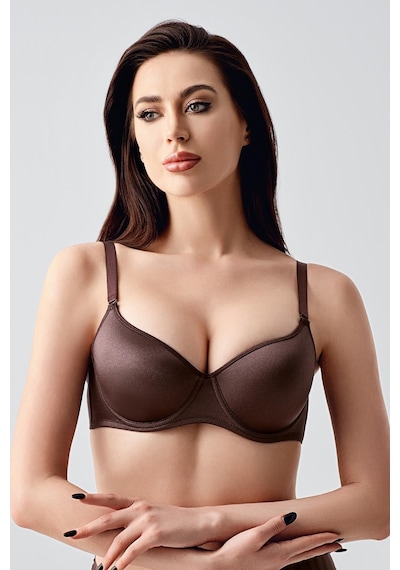 New Bra Kadın B Kap Desteksiz Sütyen Kahve 7900 Kahverengi