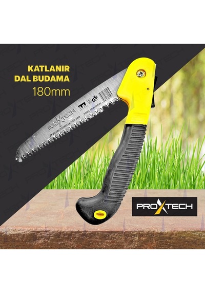 Proxtech Katlanabilir Emniyetli Cep Bahçe Budama Testeresi 180 Mm Dal Budama Makası 2li Set