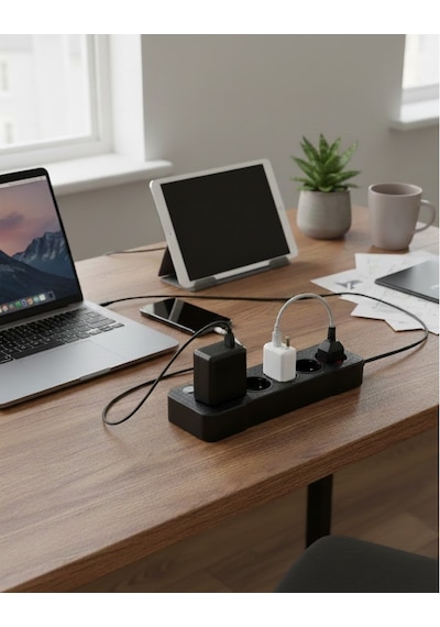Akım Termal Çocuk Korumalı 3x Usb 2x Type-c Girişli 5li Priz 2 Metre Kablo 2500w Diğer