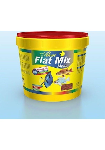 Ahm Flat Mix Menü Granül Renklendirici Balık Yemi Kova 3 KG