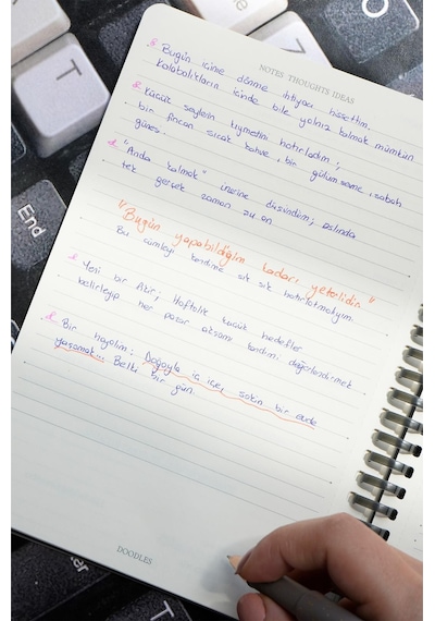 Sylcon Spiralli Defter Today . Pp.100 Gr. Ivory,a5 Siyah Siyah
