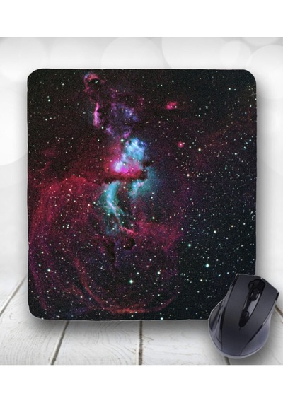 Galaksi Baskılı Kare Bilek Destekli Mouse Pad Mousepad