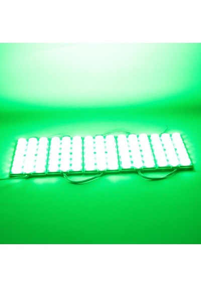 12v Modul Lamba 18-ledli Camlı Kablolu Yeşil 137 57 Mm