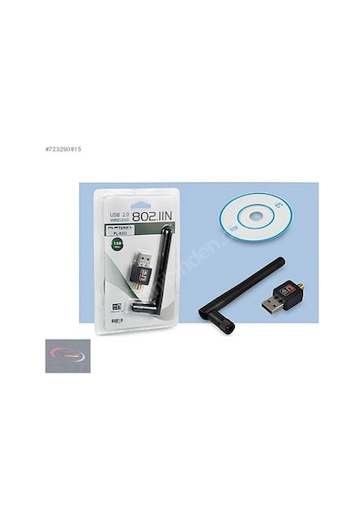 Mini USB Wi-Fi Wireless Adaptör Wi-Fi Alıcı Antenli Mini Wireless
