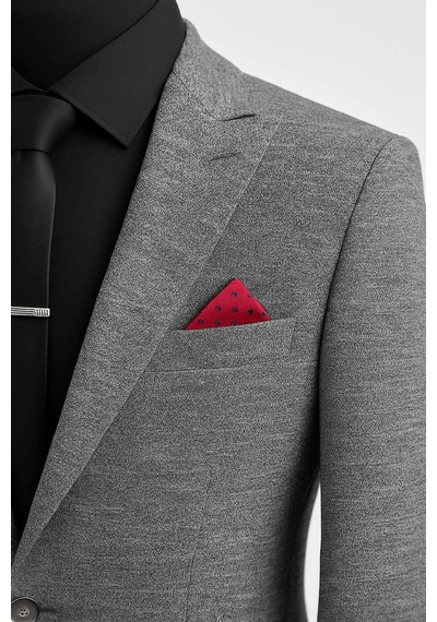 Classics Men Erkek İtalyan Kesim Tek Düğmeli Blazer Ceket Klasik Ve Modern Şıklık Gri