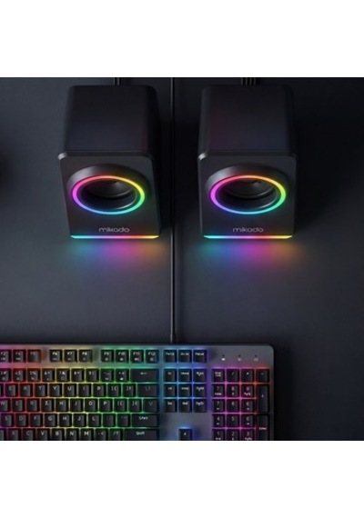 Rgb Aydınlatmalı Usb Hoparlör, 2.0 3w 2 Güç İle