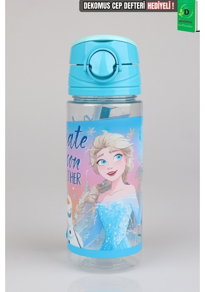 Yeni Sezon Elsa Frozen 500 Ml Tritan Matara Ve Dekomus Cep Defteri Diğer