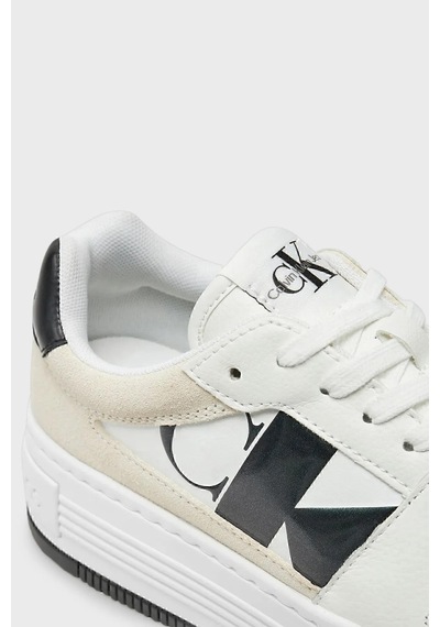 Calvin Klein Logolu Deri Kadın Sneaker Ayakkabı Yw0yw014820ld White-black Beyaz - Siyah Calvin Klein Logolu Deri Kadın Sneaker Ayakkabı Yw0yw014820ld White-black Beyaz - Siyah