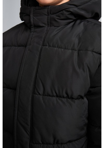 Defacto Su Rüzgar Geçirmez Kapüşonlu Şişme Tafta Parka Erkek Çocuk H0454a826wnbk27 Siyah-bk27