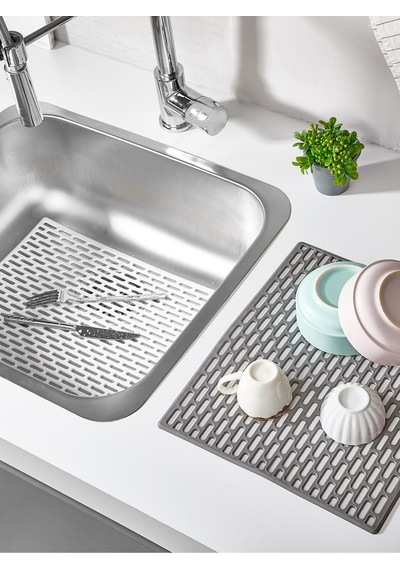 Dikdörtgen Silikon Ayarlanabilir Kaydırmaz Lavabo Üst Ve İç Matı 33x28 Plastik 22 X 12 Çok Renkli Diğer