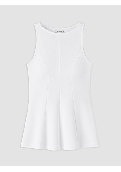 Lcwaıkıkı Petite Beyaz Bisiklet Yaka Peplum Bluz
