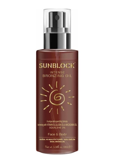 Sunblock Nemlendirici ve Bronzlaştırıcı Yağ 100 ML
