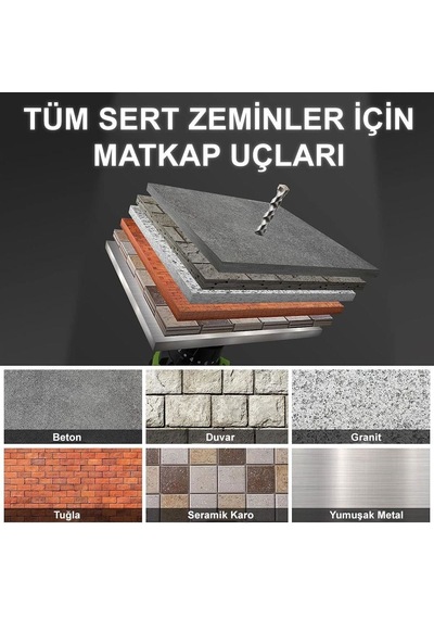 Cat Da04901 8 Parça Tungsten Karbür Beton Matkap Uç Seti Fr Da04901