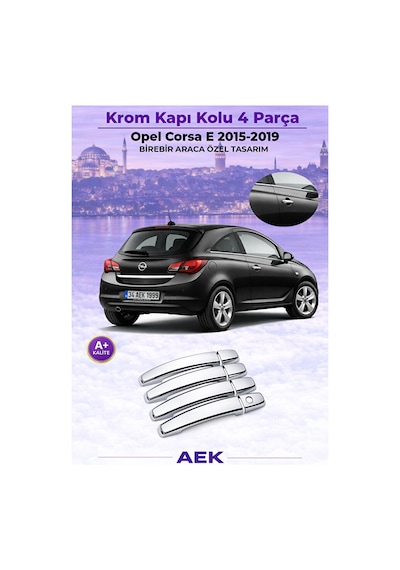 Opel Corsa "e" 2015+ Araca Özel Krom Kapı Kol A+