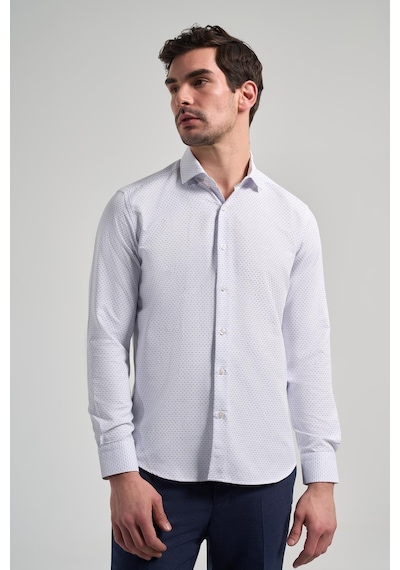 İmza Uzun Kol Desenli Armürlü İtalyan Yaka Cepsiz Pamuklu Classic Slim Fit Gömlek 1004250196 Koyu Lacivert İmza Uzun Kol Desenli Armürlü İtalyan Yaka Cepsiz Pamuklu Classic Slim Fit Gömlek 1004250196 Koyu Lacivert