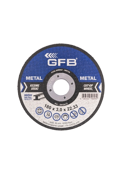180x3,0x22,23 Mm Metal Kesici Taş, 5 Adet Paket