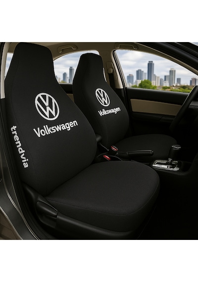 Volkswagen Uyumlu Ön Arka Koltuk Kılıfı Penye Servis Tipi Oto Koltuk Koruma Seti Siyah
