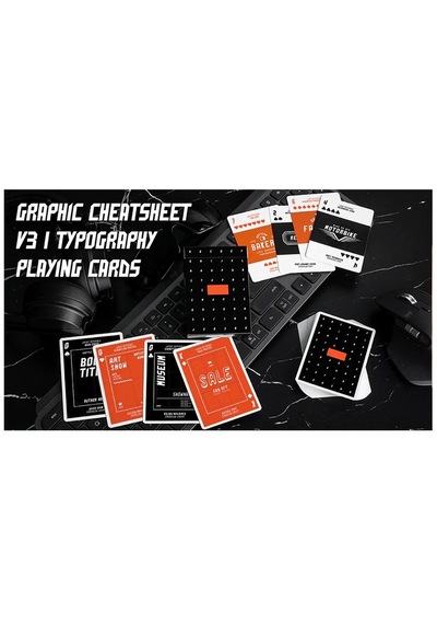 Bicycle Graphic Design Cheatsheet V3 Typography Oyun Kağıdı Kart
