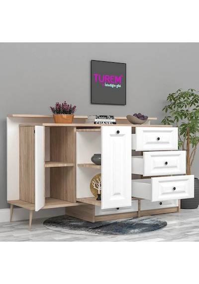 Quatro Membran Kapak Konsol Mdf Beyaz