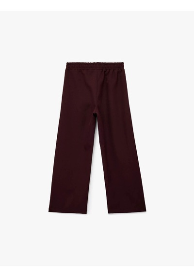 Koton Geniş Paça Biyeli Bordo Kız Çocuk Pantolon 6wkg40034aw Bordo