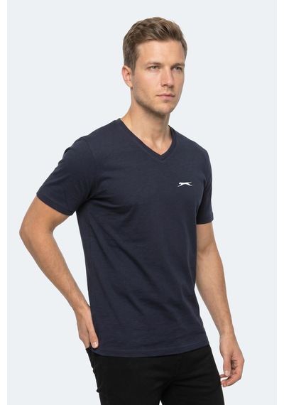 Slazenger Rıvaldo In Erkek V Yaka Lacivert Tişört