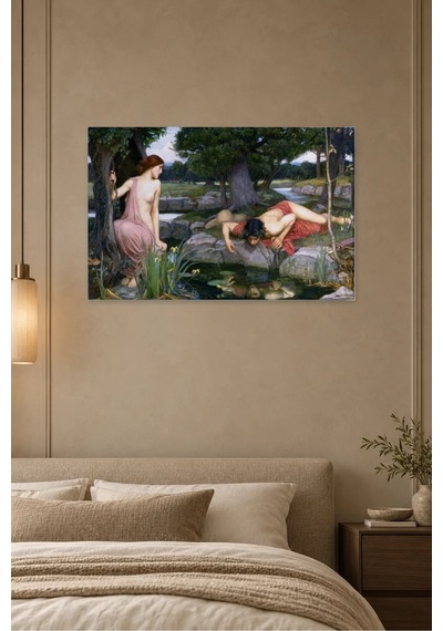 Fida Waterhouse Ekho Ve Narkissos Canvas Tablo Çok Renkli
