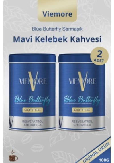 Viemore 2 Adet - Blue Butterfly Sarmaşık Ekstresi Içeren Kahve - Mavi Kelebek Kahvesi 200g Çözünebilir