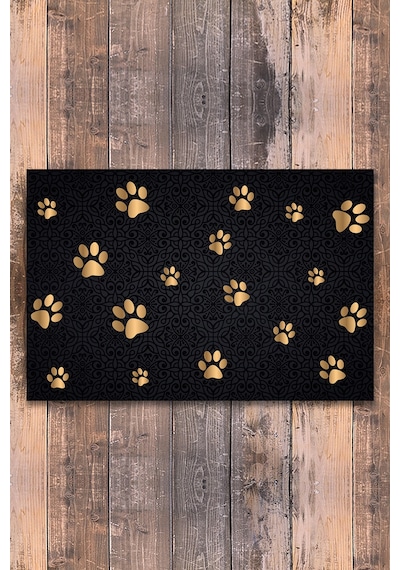Evaşk  Vinil Kaymaz Tabanlı Keçe Baskılı Evcil Hayvan Pet Mama Paspası 25x40 Renk PATİ PM20SPA