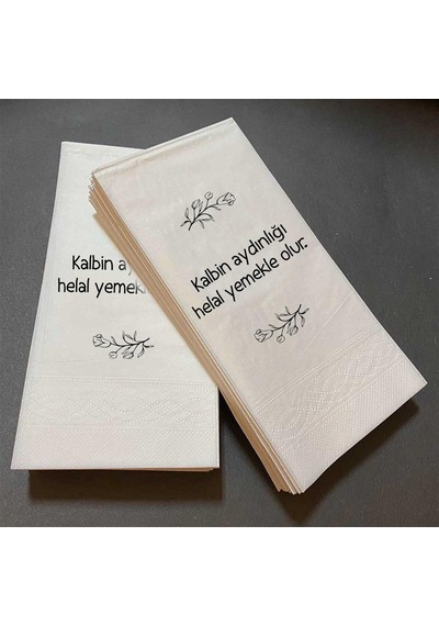 20 Ad. 33*33. 2 Kat Lüks Konuşan Peçete, Eksta Kaliteli